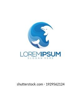 Awesome Dolphin Premium Logo Vector