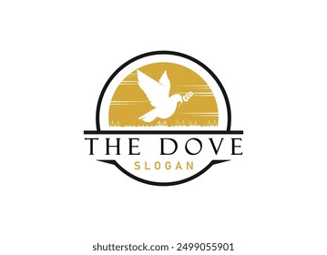 Awesome dove bird logo design vector. Flying bird logo Vector Illustration