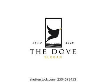 Awesome dove bird logo design vector. Flying bird logo Vector Illustration