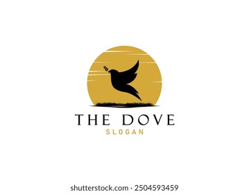 Awesome dove bird logo design vector. Flying bird logo Vector Illustration