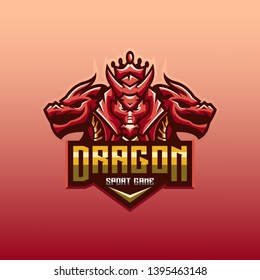 awesome dragon logo template  club