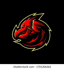 AWESOME DRAGON MASCOT VECTOR PREMIUM
