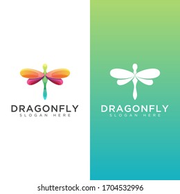 awesome dragonfly gradient logo two version