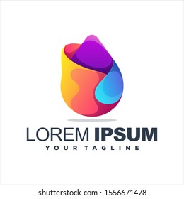awesome drop gradient logo design