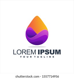 awesome drop gradient logo design