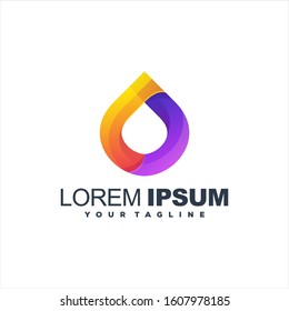 awesome drop gradient logo design