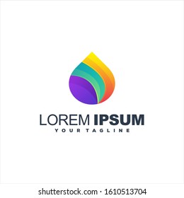 awesome drop gradient logo design