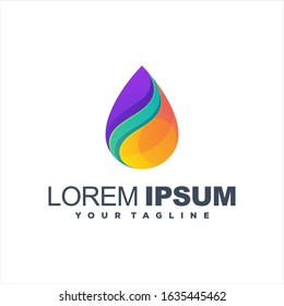 awesome drop gradient logo design