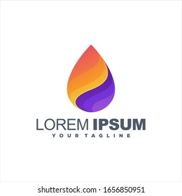 awesome drop gradient logo design