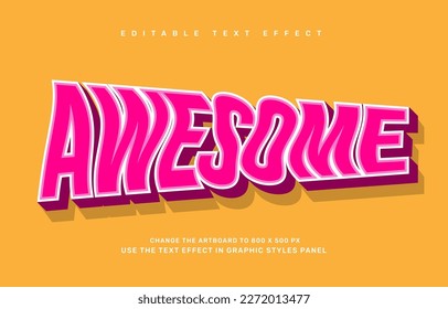 Awesome editable text effect template