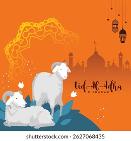 Awesome Eid ul-Adha Poster with Qurbani Goat