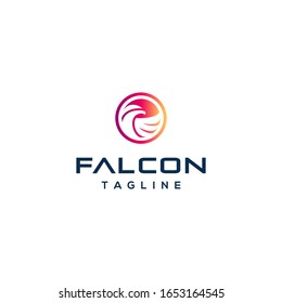 Awesome falcon logo design vector