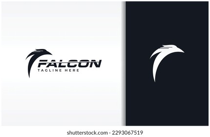 Awesome falcon logo design vector