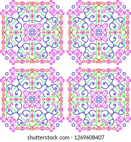 Awesome floral pattern design created in software for graphic resources