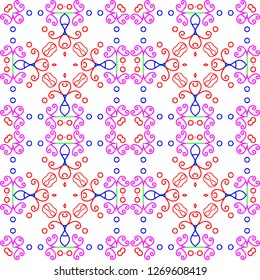 Awesome floral pattern design created in software for graphic resources