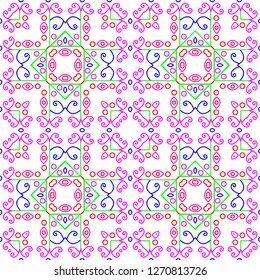 Awesome floral pattern design created in software for graphic resources