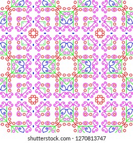 Awesome floral pattern design created in software for graphic resources