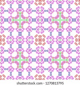 Awesome floral pattern design created in software for graphic resources