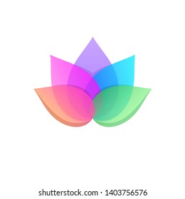 Awesome Flower colorful Lotus design vector