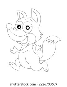 Awesome Fox Coloring Page For Kids