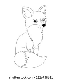 Awesome Fox Coloring Page For Kids