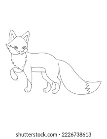 Awesome Fox Coloring Page For Kids
