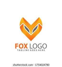 Awesome Fox Logo Design Premium Vector Illustration