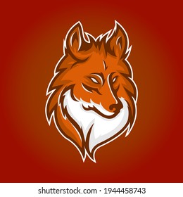 awesome fox mascot esport logo design