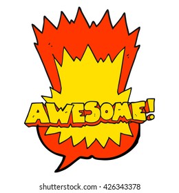 awesome freehand drawn speech bubble cartoon shout