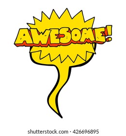 awesome freehand drawn speech bubble cartoon shout