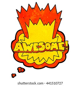 awesome freehand drawn thought bubble textured cartoon shout