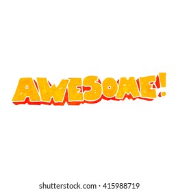 awesome freehand retro cartoon symbol