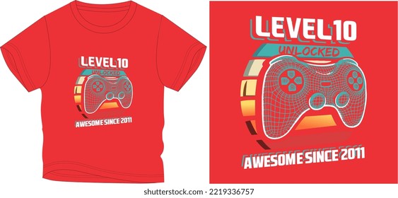 awesome game remot and playing best t shirt graphic design vector illustration \