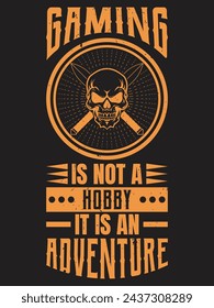 Awesome Gaming tshirt template. Gamer tshirt template