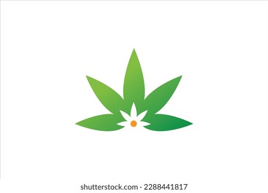 Awesome Gaza Leaf Logo Design Template on White Background