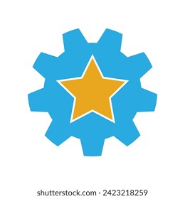 Vector de diseño del logotipo del engranaje asombroso