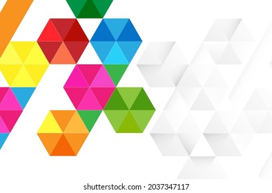 Awesome Geometric background with colorful triangles
