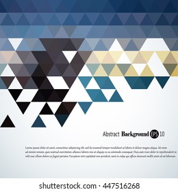 Awesome Geometric background with colorful triangles