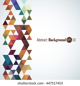 Awesome Geometric background with colorful triangles