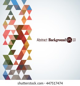 Awesome Geometric background with colorful triangles