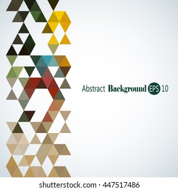 Awesome Geometric background with colorful triangles