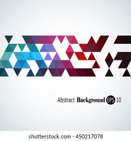 Awesome Geometric background with colorful triangles
