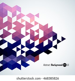 Awesome Geometric background with colorful triangles