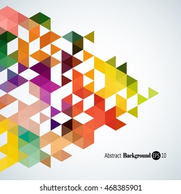 Awesome Geometric background with colorful triangles