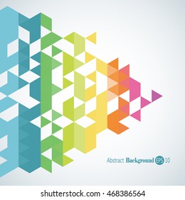 Awesome Geometric background with colorful triangles