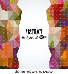 Awesome Geometric background with colorful triangles