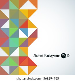Awesome Geometric background with colorful triangles