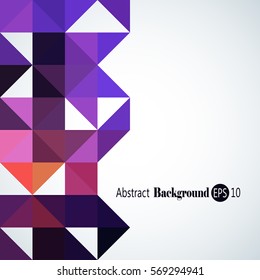 Awesome Geometric background with colorful triangles