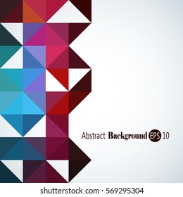 Awesome Geometric background with colorful triangles