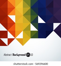 Awesome Geometric background with colorful triangles